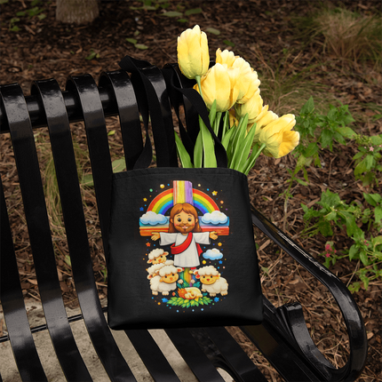 Jesus With the Sheep - Classic Tote Bag – Christian Gift for Kids