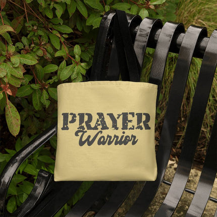 Prayer Warrior Classic Tote Bag | Yellow | Christian Everyday Tote