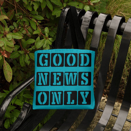Good News Only Classic Tote Bag | Teal | Christian Everyday Tote