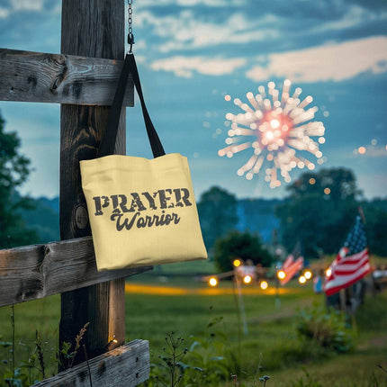 Prayer Warrior Classic Tote Bag | Yellow | Christian Everyday Tote
