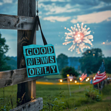 Good News Only Classic Tote Bag | Teal | Christian Everyday Tote