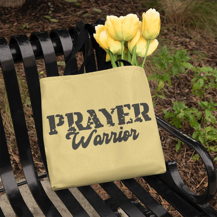 Prayer Warrior Classic Tote Bag | Yellow | Christian Everyday Tote