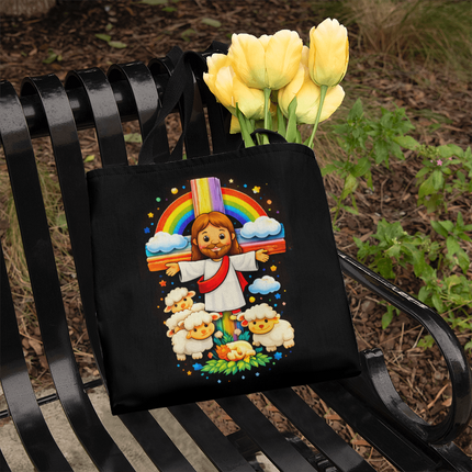 Jesus With the Sheep - Classic Tote Bag – Christian Gift for Kids
