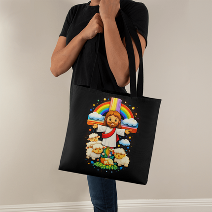 Jesus With the Sheep - Classic Tote Bag – Christian Gift for Kids