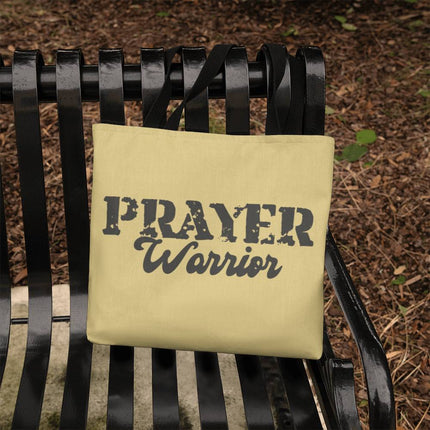 Prayer Warrior Classic Tote Bag | Yellow | Christian Everyday Tote