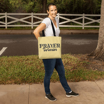 Prayer Warrior Classic Tote Bag | Yellow | Christian Everyday Tote