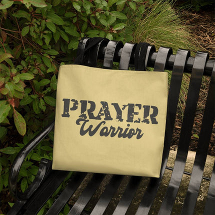 Prayer Warrior Classic Tote Bag | Yellow | Christian Everyday Tote