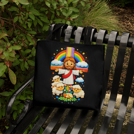 Jesus With the Sheep - Classic Tote Bag – Christian Gift for Kids