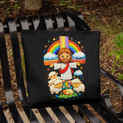 Jesus With the Sheep - Classic Tote Bag – Christian Gift for Kids