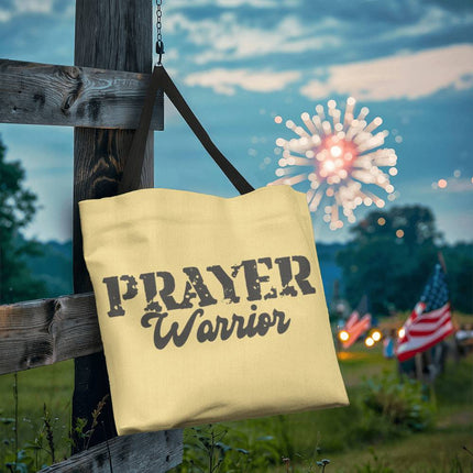 Prayer Warrior Classic Tote Bag | Yellow | Christian Everyday Tote