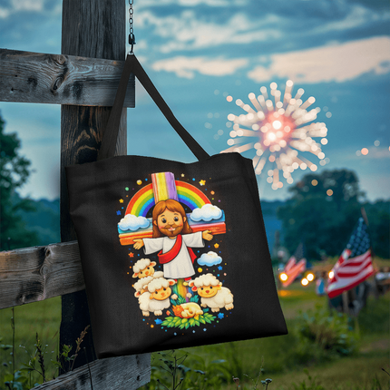 Jesus With the Sheep - Classic Tote Bag – Christian Gift for Kids