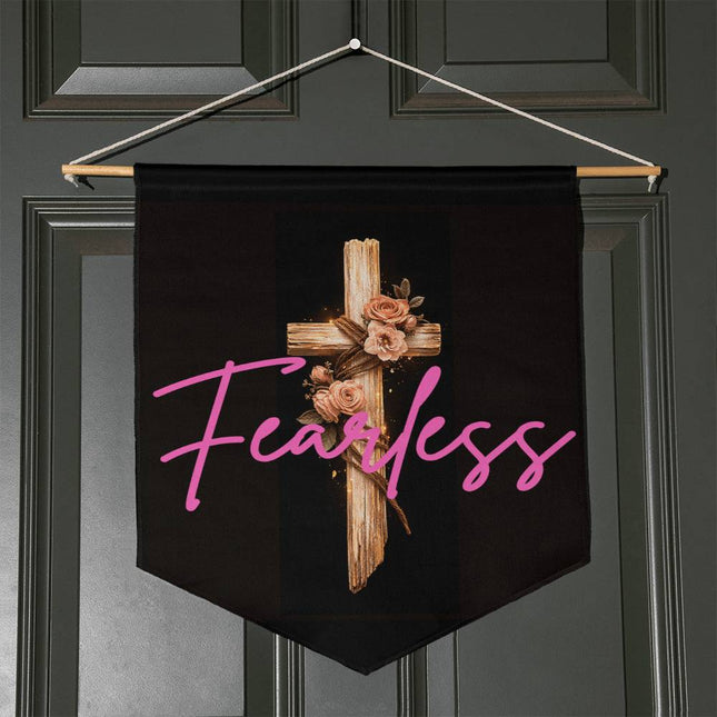 Inspiring Heart Cross Wall Pennant – Christian Gift for Women