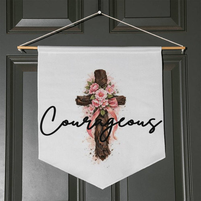 Inspiring Heart Cross Wall Pennant – Christian Gift for Women