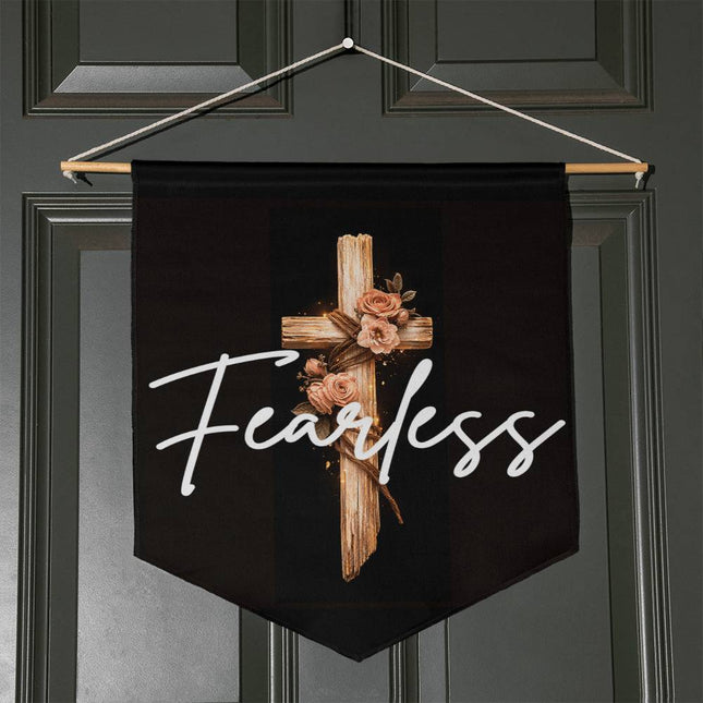 Inspiring Heart Cross Wall Pennant – Christian Gift for Women