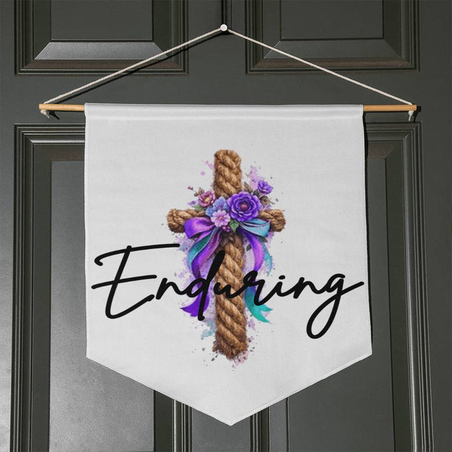 Inspiring Heart Cross Wall Pennant – Christian Gift for Women