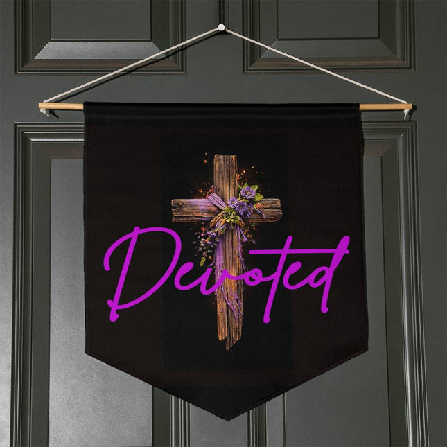 Inspiring Heart Cross Wall Pennant – Christian Gift for Women