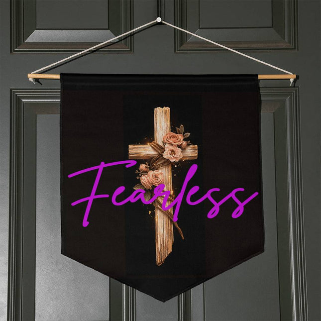 Inspiring Heart Cross Wall Pennant – Christian Gift for Women