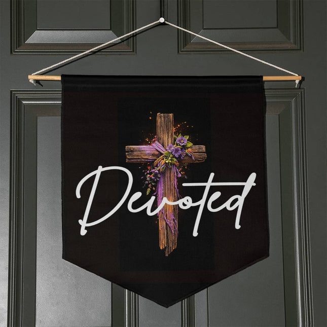 Inspiring Heart Cross Wall Pennant – Christian Gift for Women