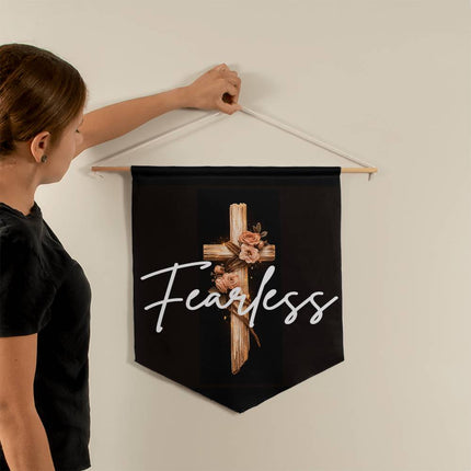 Inspiring Heart Cross Wall Pennant – Christian Gift for Women