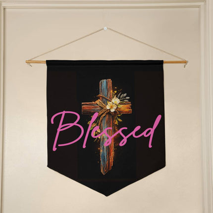 Inspiring Heart Cross Wall Pennant – Christian Gift for Women