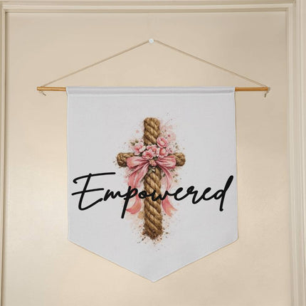 Inspiring Heart Cross Wall Pennant – Christian Gift for Women
