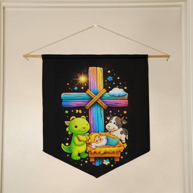 Nativity Manger Wall Pennant – Christian Gift for Kids