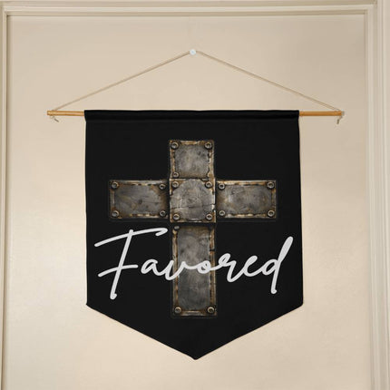 Favored Cross Wall Pennant – Christian Gift for Men