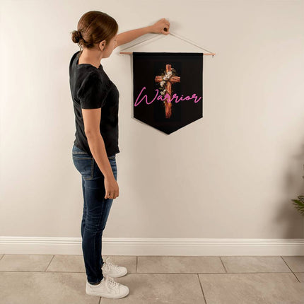 Inspiring Heart Cross Wall Pennant – Christian Gift for Women