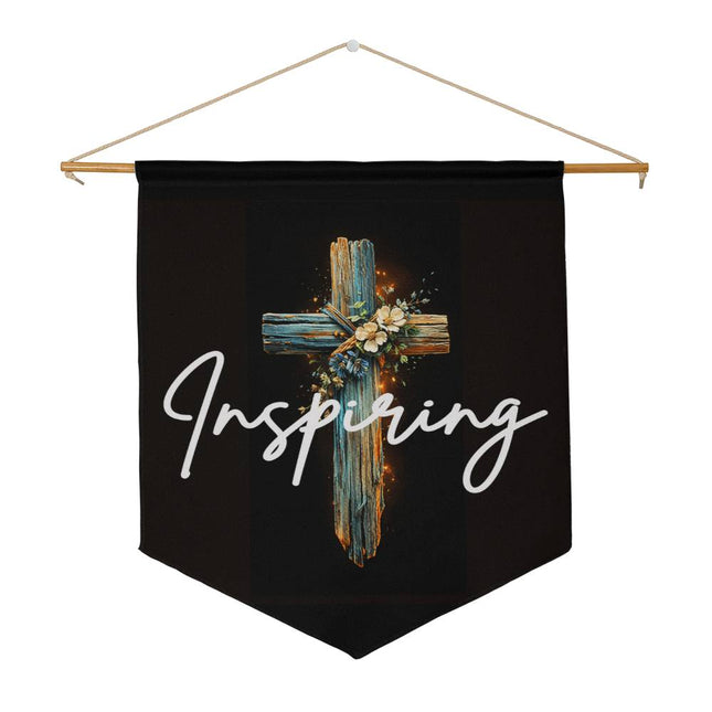 Inspiring Heart Cross Wall Pennant – Christian Gift for Women