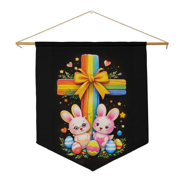 Easter Bunnies Wall Pennant – Christian Gift for Kids