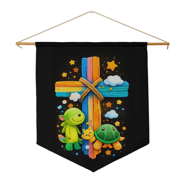 Dinosaur & Turtle Wall Pennant – Christian Gift for Kids