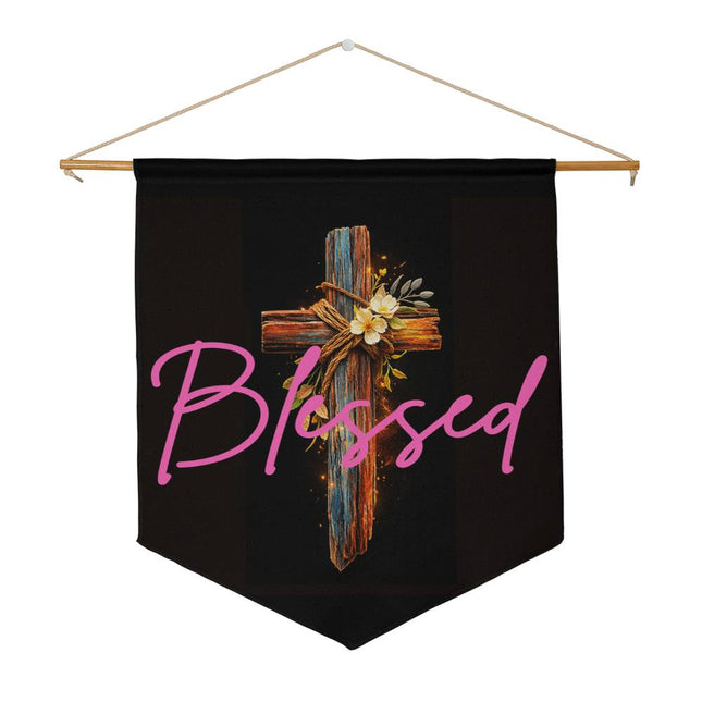 Inspiring Heart Cross Wall Pennant – Christian Gift for Women