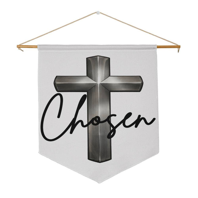 Christian Wall Pennant | Chosen Cross Home Decor Sign