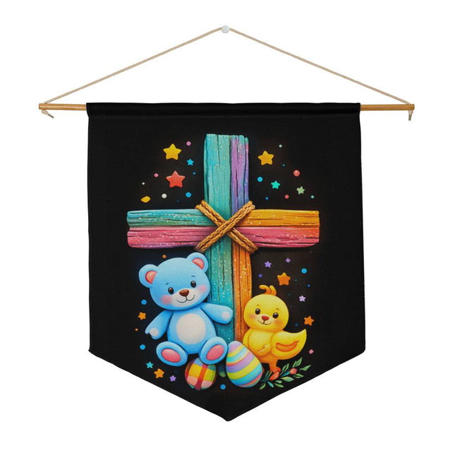 Teddy Bear & Duckling Wall Pennant – Christian Gift for Kids