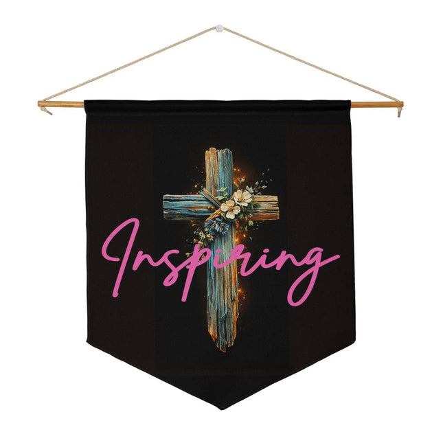 Inspiring Heart Cross Wall Pennant – Christian Gift for Women