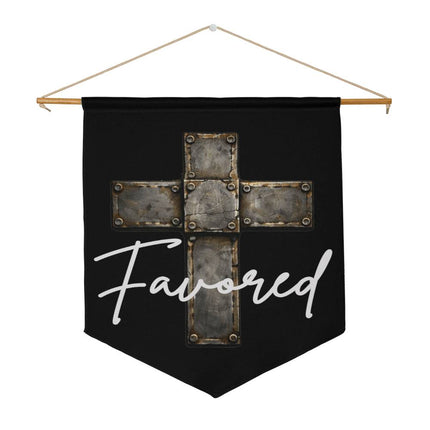 Favored Cross Wall Pennant – Christian Gift for Men