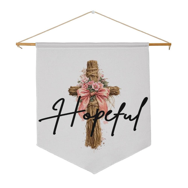 Inspiring Heart Cross Wall Pennant – Christian Gift for Women