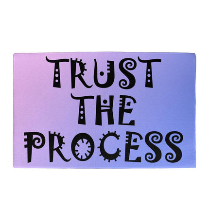 Trust The Process Welcome Mat | Purple Blue Gradient | Faith Encouragement