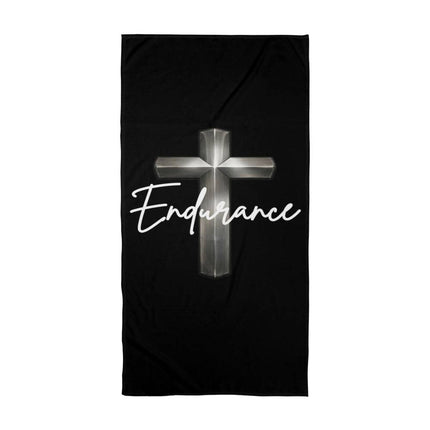 Endurance Cross Bath Towel – Christian Gift for Men