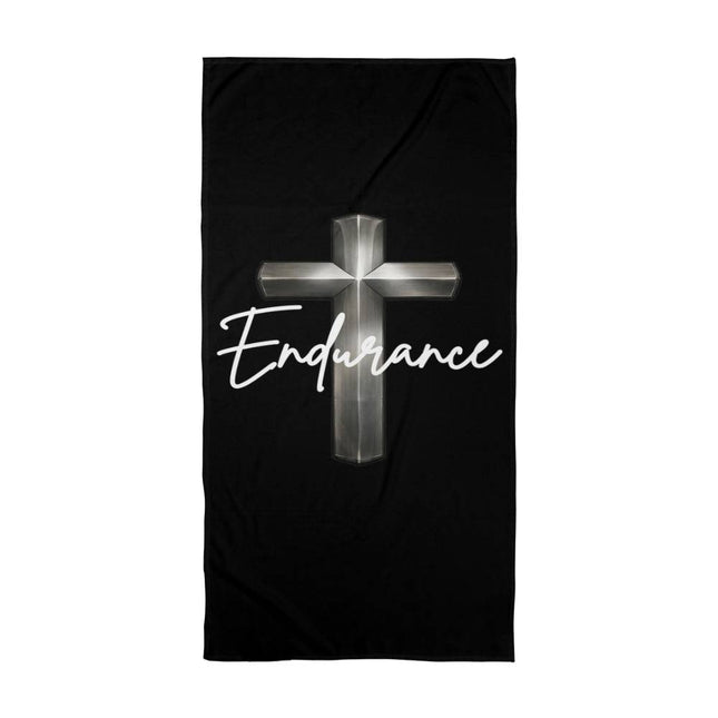 Endurance Cross Bath Towel – Christian Gift for Men