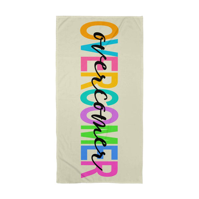 Christian Bath Towels: Overcomer Bath Towel | Multicolor | 60x30