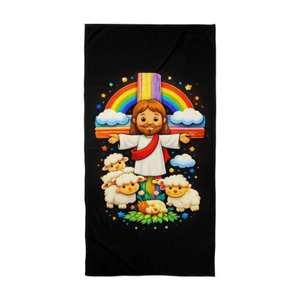 Jesus With the Sheep - Bath Towel – Christian Gift for Kids