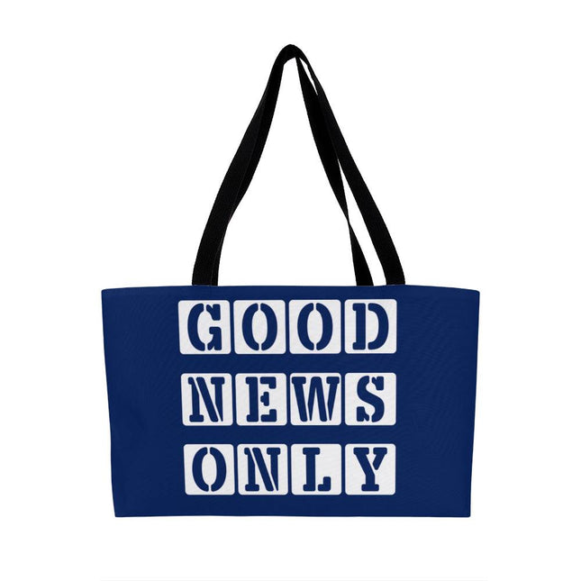 Good News Only Weekender Tote Bag | Navy | Christian Travel Tote