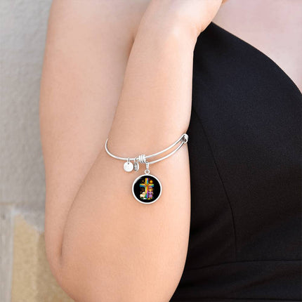 Little Shepherd & Lamb Circle Bangle – Christian Gift for Kids