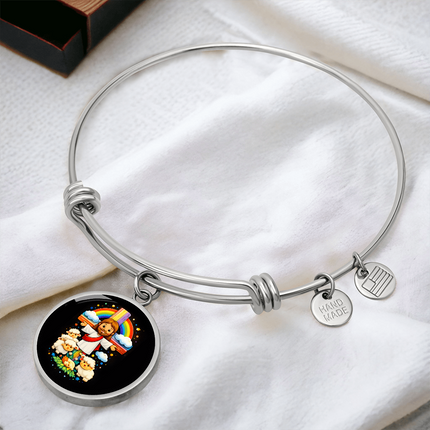 Jesus With the Sheep Circle Bangle – Christian Gift for Kids