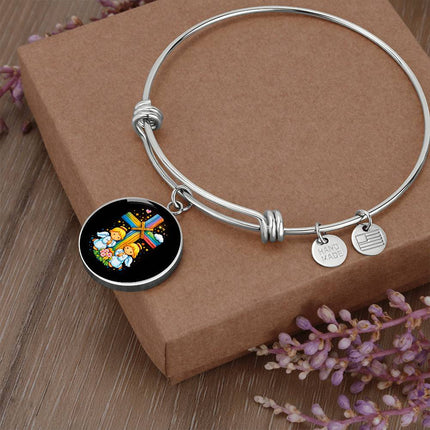 Praying Angels Circle Bangle – Christian Gift for Kids
