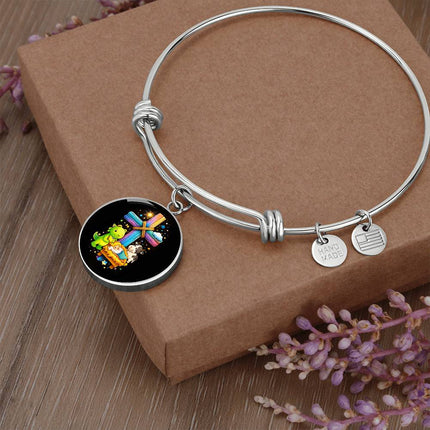 Nativity Manger Circle Bangle – Christian Gift for Kids