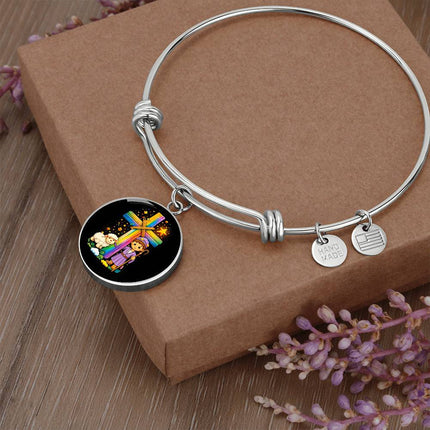 Little Shepherd & Lamb Circle Bangle – Christian Gift for Kids