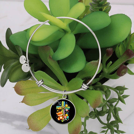Kitten & ABC Blocks Circle Bangle – Christian Gift for Kids