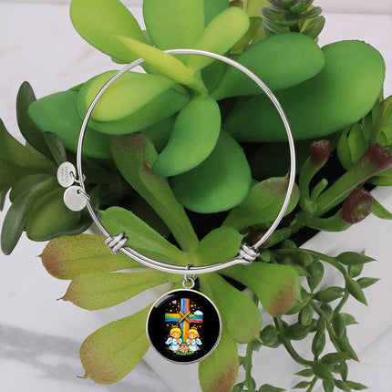 Praying Angels Circle Bangle – Christian Gift for Kids